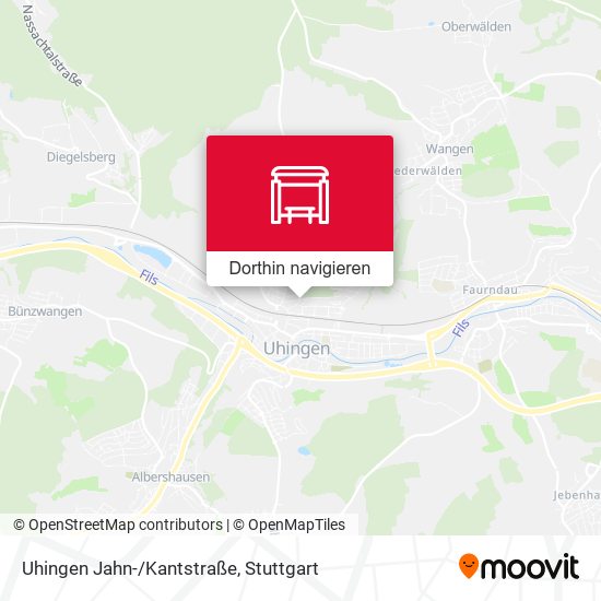 Uhingen Jahn-/Kantstraße Karte