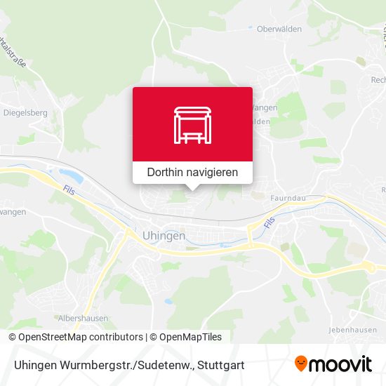 Uhingen Wurmbergstr./Sudetenw. Karte