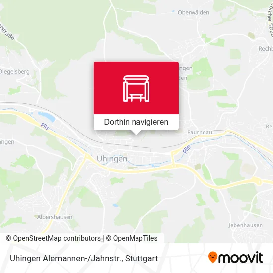 Uhingen Alemannen-/Jahnstr. Karte