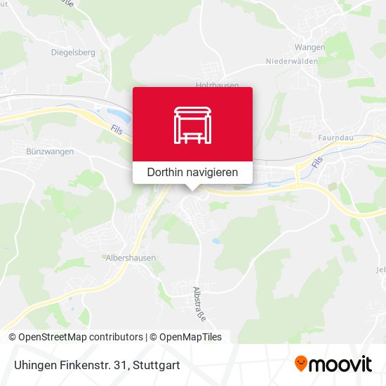 Uhingen Finkenstr. 31 Karte