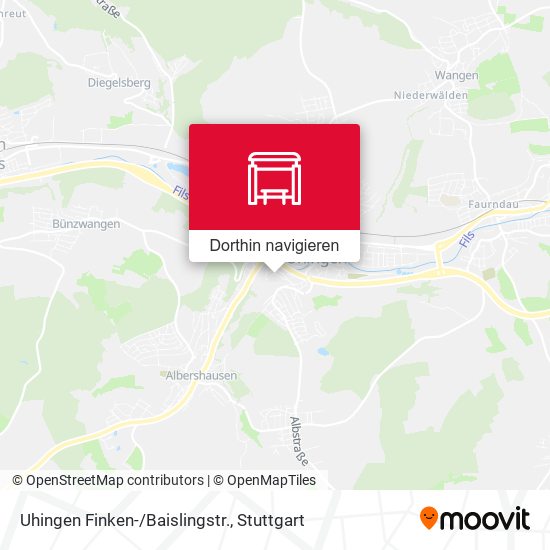 Uhingen Finken-/Baislingstr. Karte