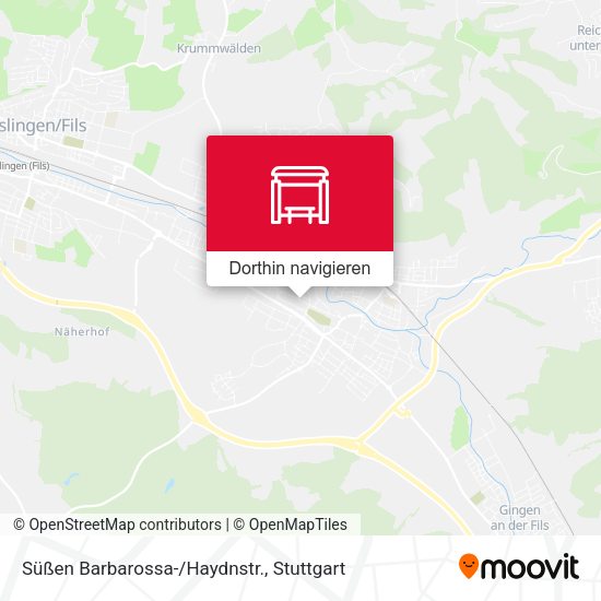 Süßen Barbarossa-/Haydnstr. Karte