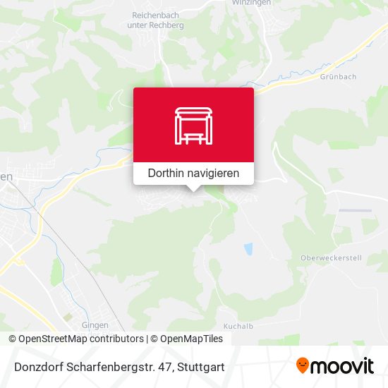 Donzdorf Scharfenbergstr. 47 Karte