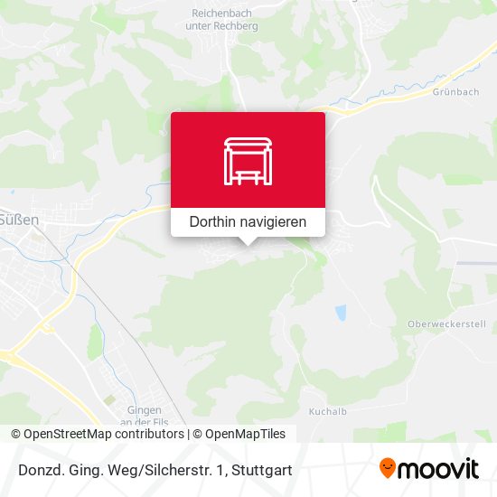 Donzd. Ging. Weg/Silcherstr. 1 Karte