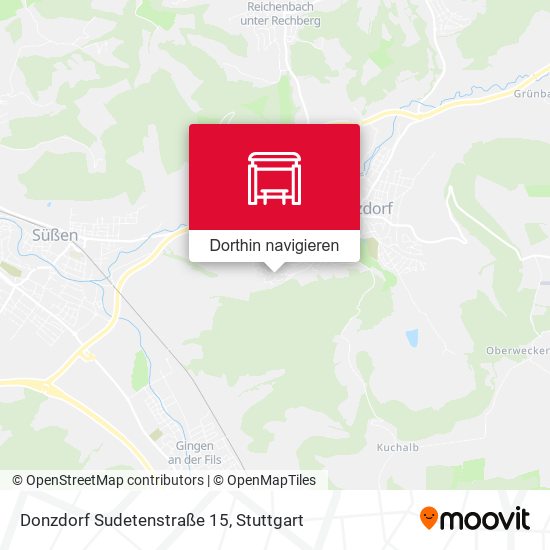 Donzdorf Sudetenstraße 15 Karte