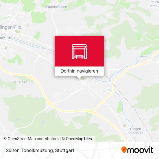 Süßen Tobelkreuzung Karte