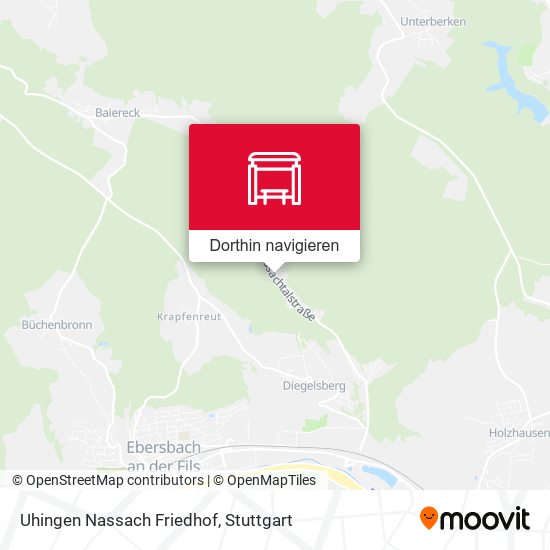 Uhingen Nassach Friedhof Karte