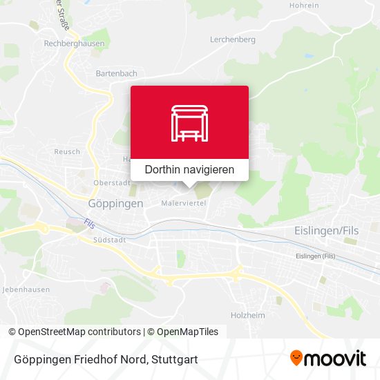 Göppingen Friedhof Nord Karte
