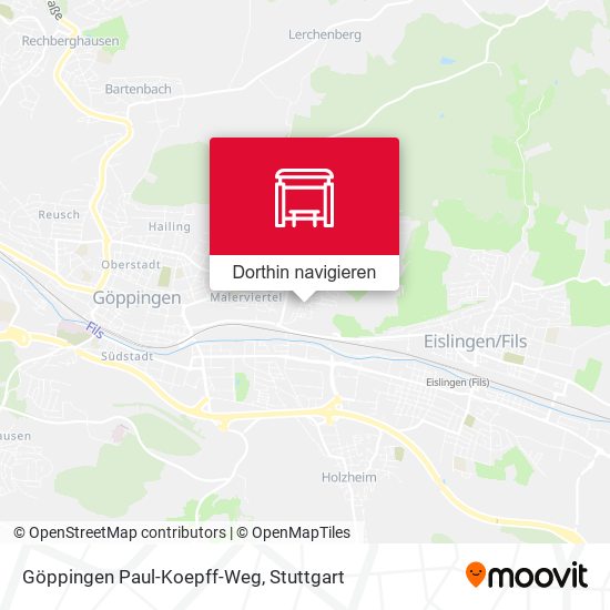 Göppingen Paul-Koepff-Weg Karte