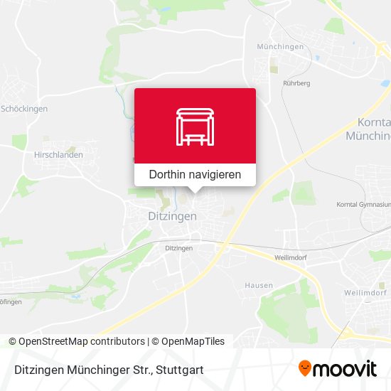 Ditzingen Münchinger Str. Karte