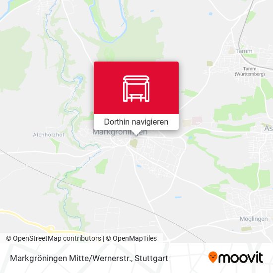 Markgröningen Mitte/Wernerstr. Karte