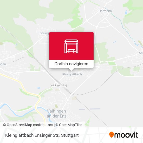Kleinglattbach Ensinger Str. Karte