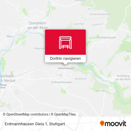 Erdmannhausen Gleis 1 Karte
