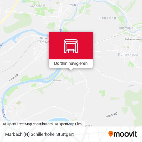 Marbach (N) Schillerhöhe Karte