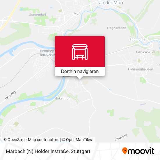Marbach (N) Hölderlinstraße Karte