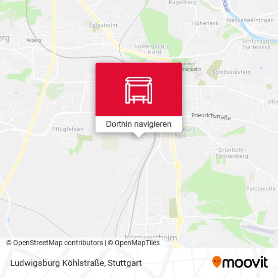 Ludwigsburg Köhlstraße Karte