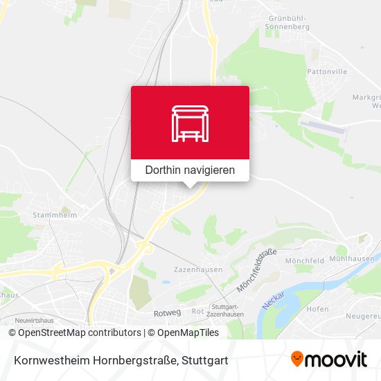 Kornwestheim Hornbergstraße Karte