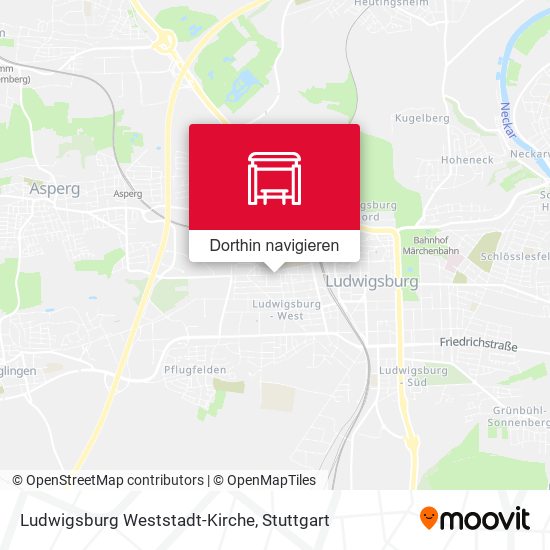Ludwigsburg Weststadt-Kirche Karte