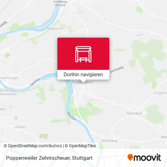 Poppenweiler Zehntscheuer Karte