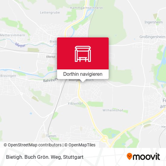 Bietigh. Buch Grön. Weg Karte