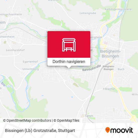 Bissingen (Lb) Grotzstraße Karte