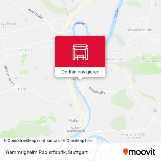 Gemmrigheim Papierfabrik Karte