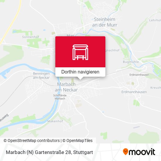Marbach (N) Gartenstraße 28 Karte