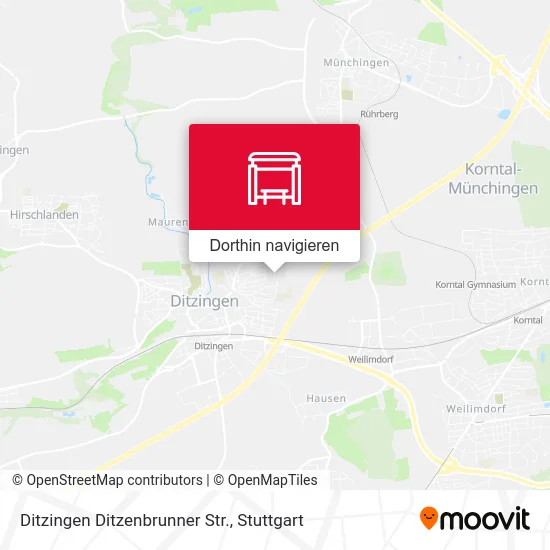 Ditzingen Ditzenbrunner Str. Karte