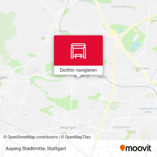 Asperg Stadtmitte Karte