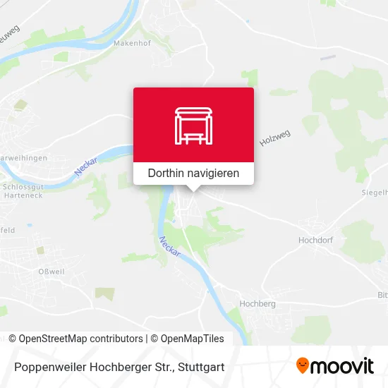 Poppenweiler Hochberger Str. Karte