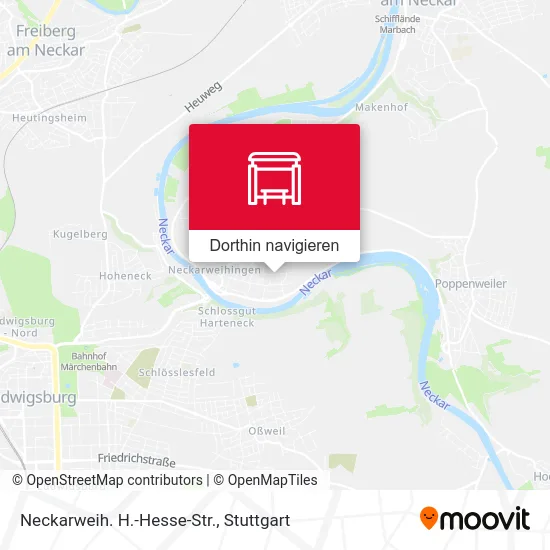 Neckarweih. H.-Hesse-Str. Karte