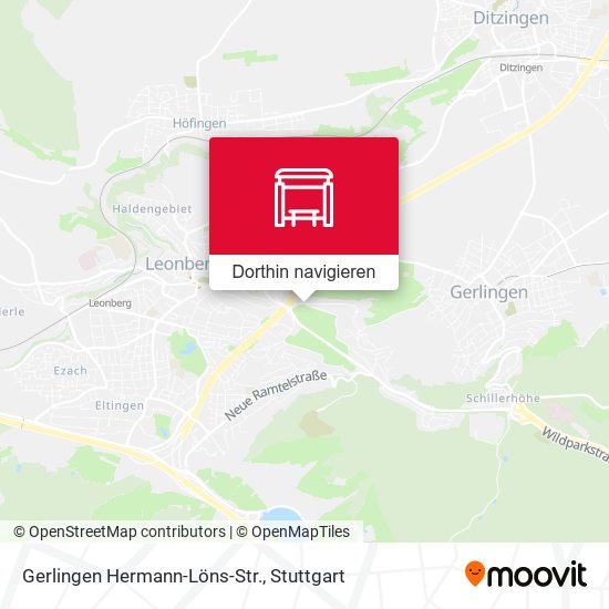 Gerlingen Hermann-Löns-Str. Karte