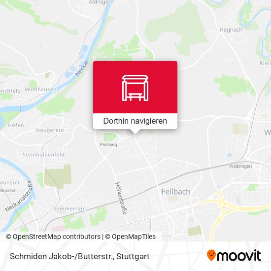 Schmiden Jakob-/Butterstr. Karte