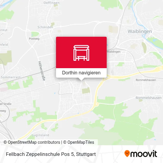 Fellbach Zeppelinschule Pos 5 Karte