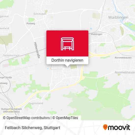 Fellbach Silcherweg Karte