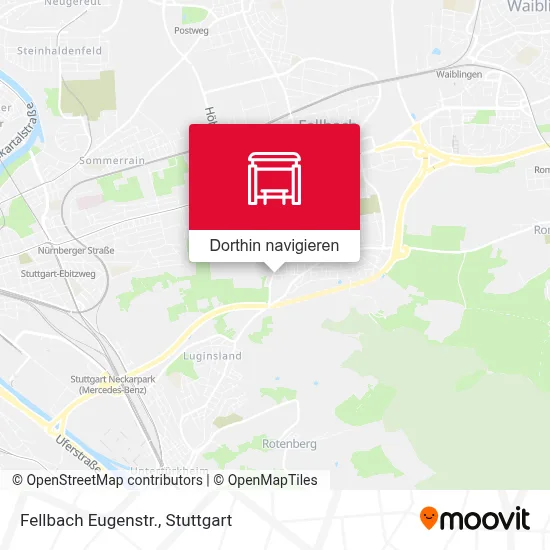 Fellbach Eugenstr. Karte