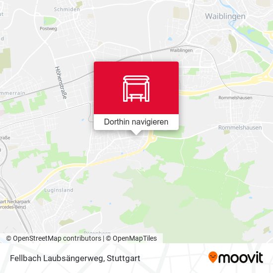 Fellbach Laubsängerweg Karte