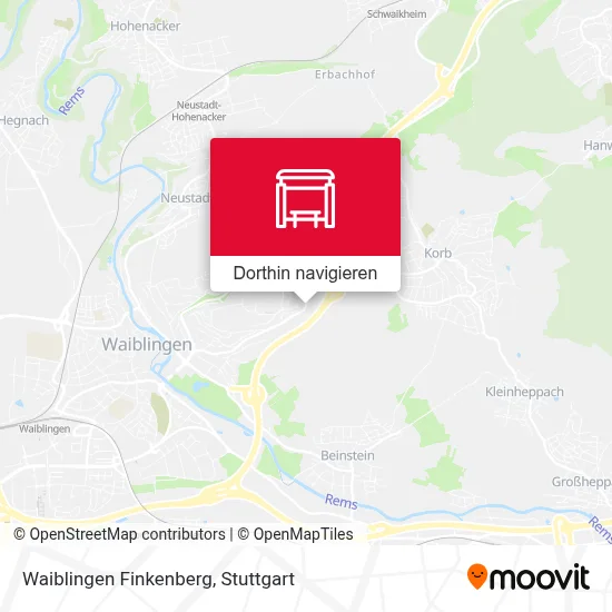 Waiblingen Finkenberg Karte