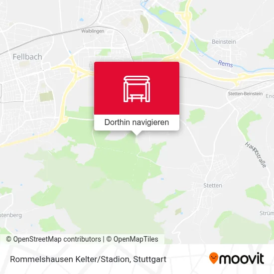 Rommelshausen Kelter/Stadion Karte