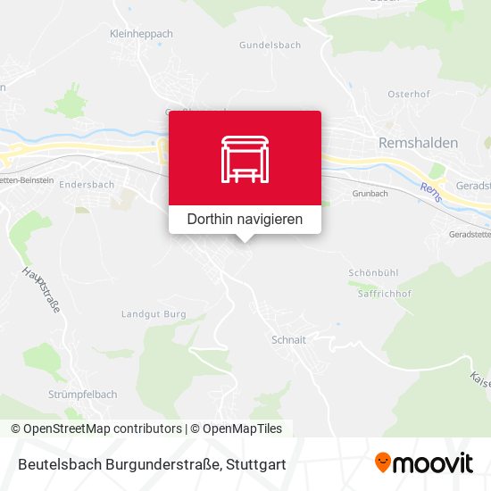 Beutelsbach Burgunderstraße Karte
