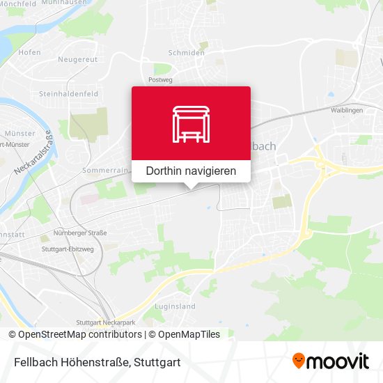 Fellbach Höhenstraße Karte