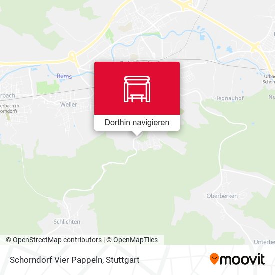 Schorndorf Vier Pappeln Karte