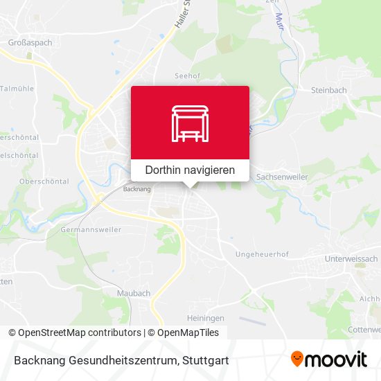 Backnang Gesundheitszentrum Karte