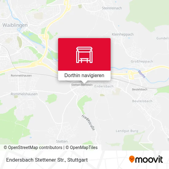 Endersbach Stettener Str. Karte