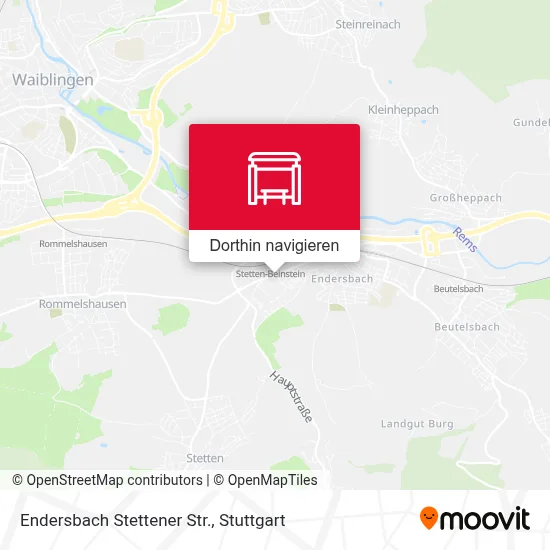 Endersbach Stettener Str. Karte