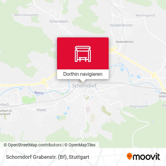 Schorndorf Grabenstr. (Bf) Karte