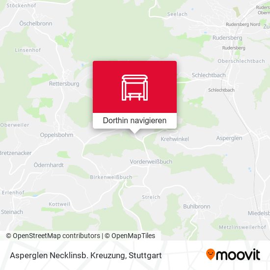Asperglen Necklinsb. Kreuzung Karte