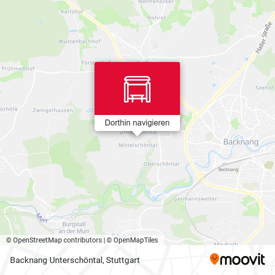 Backnang Unterschöntal Karte