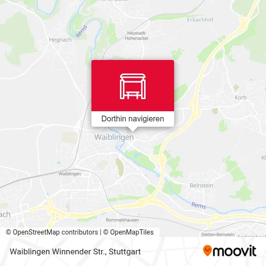 Waiblingen Winnender Str. Karte