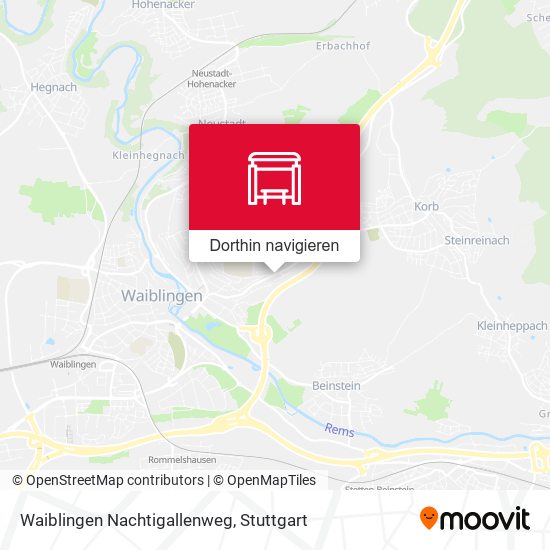 Waiblingen Nachtigallenweg Karte